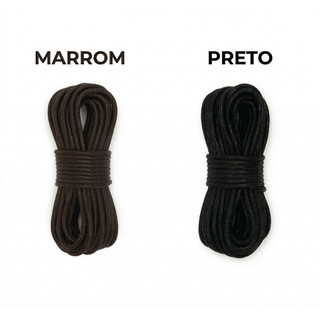 Fio Cordão Encerado 1,5mm p/ Bijuterias Colar Pulseira Artesanato - 10m Marrom ou Preto