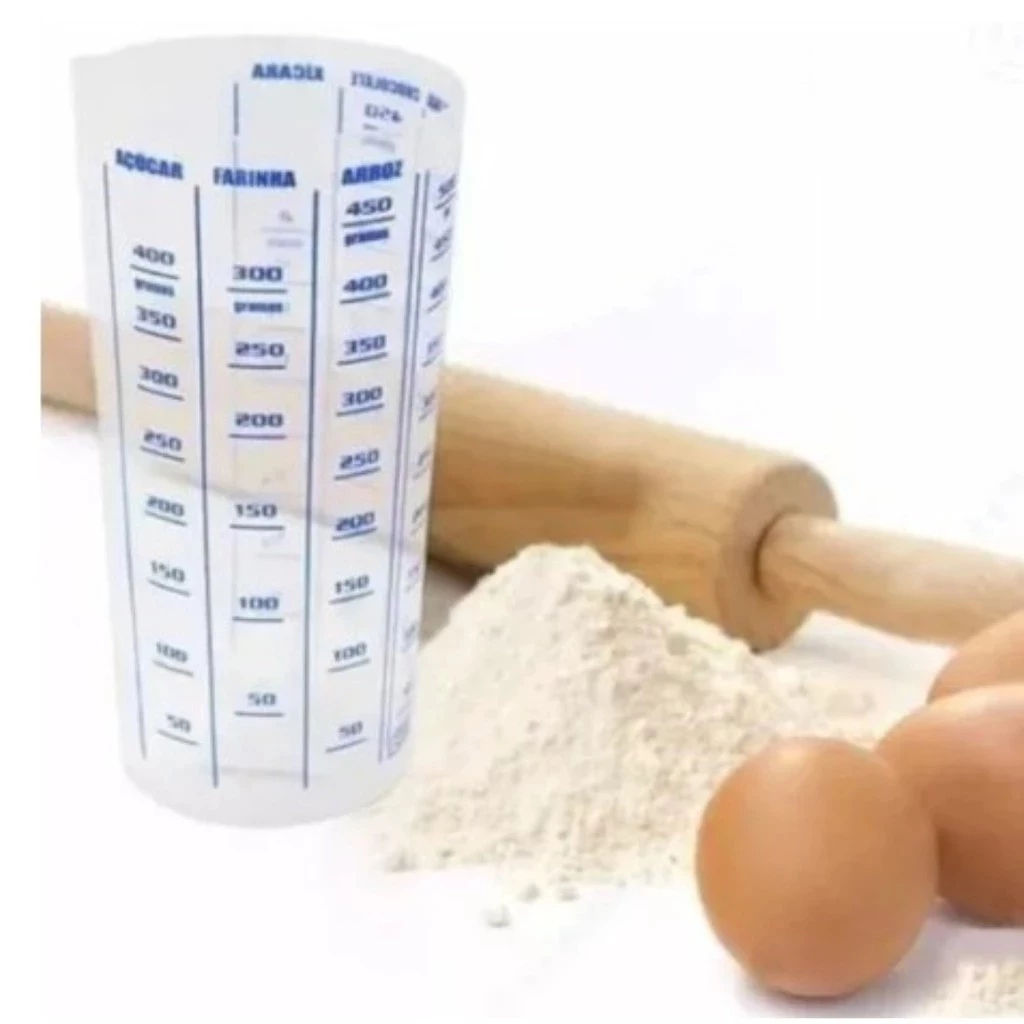 Copo Plástico Graduado Dosador Receitas Copo Medidor 500 Ml