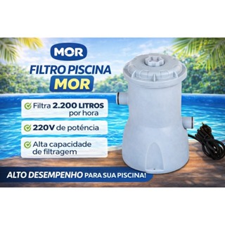 Bomba Filtrante Filtro Piscina 220v Vazão 2.200l/h Mor em Oferta na Shopee
