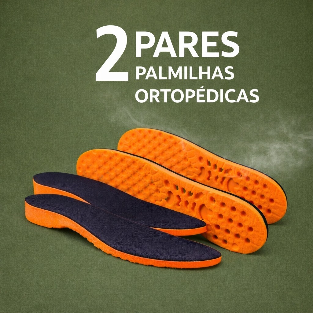 Kit De 2 Pares De Palmilhas De Gel Anatomica Grossa Máxima Absorção E Conforto Para Seus Pés