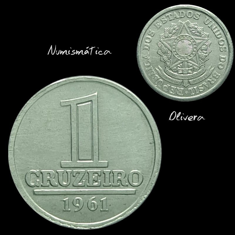 Moeda antiga 1 cruzeiro 1961 - Brasil. L 938