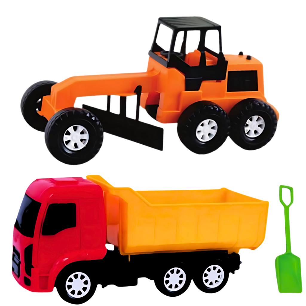 Kit Brinquedo  Caminhão Caçamba Trator Carregadeira Brinquedo Carrinho Brinquedo Para Menino