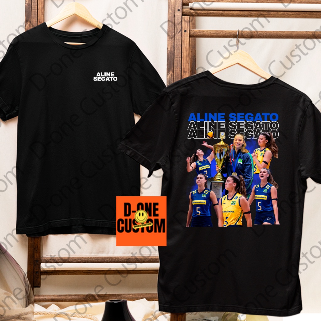 Camisa Camiseta Aline Segato Jogadora Volei Homenagem Fotos Montagem Campeã Seleção Voleibol