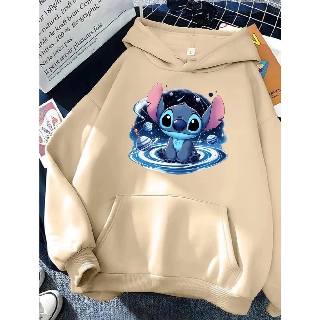 Moletom Canguru Unissex Lilo Stitch Bracinho Agasalho Casaco Blusa De Frio Blusão Capote Flanelado