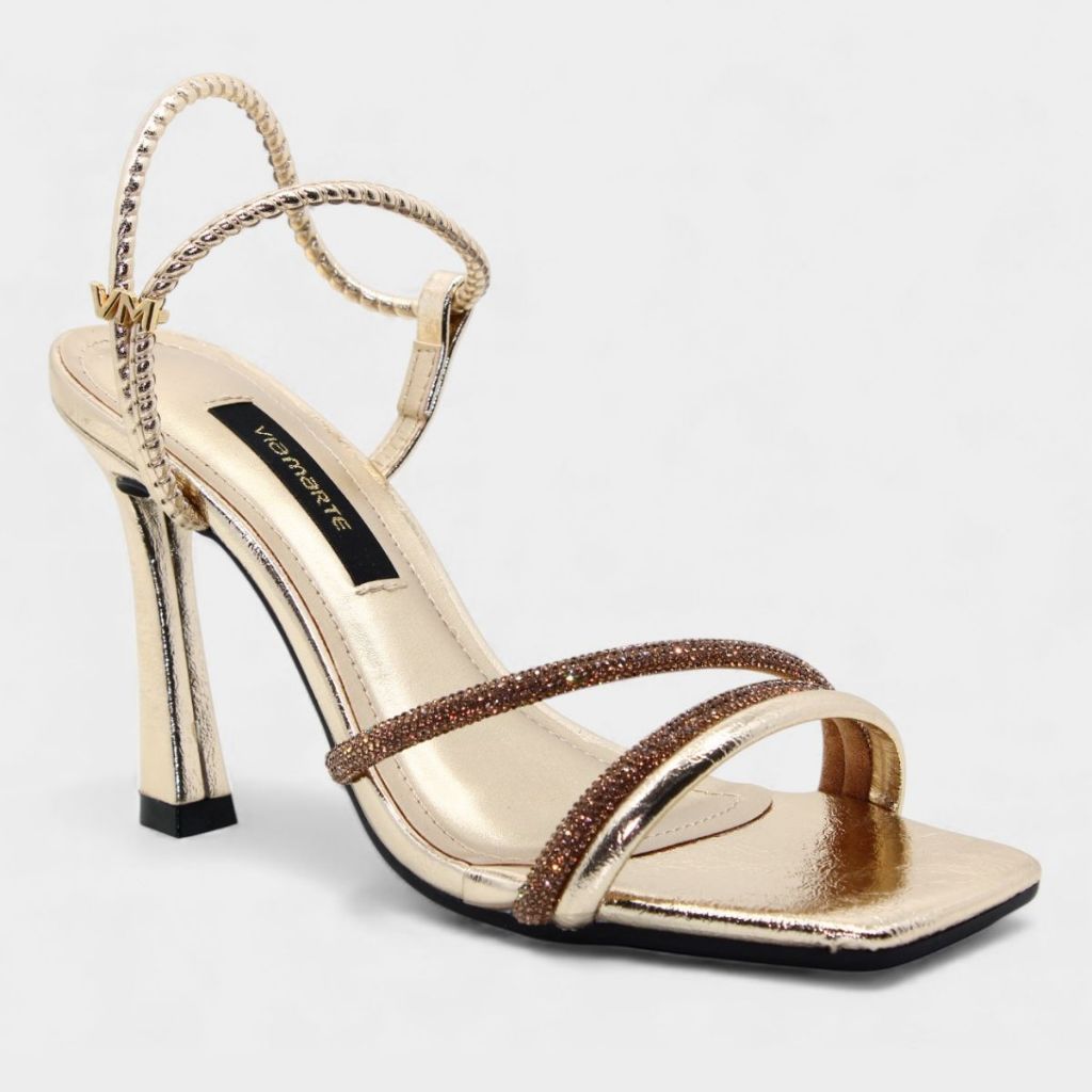 Sandália Via Marte Strass Aberta Feminina em Oferta na Shopee