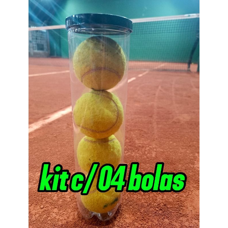 Kit 4 bolas de tênis usadas originais macias para pet bolinha de tênis