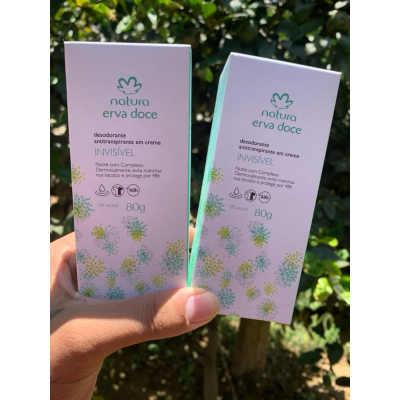 Desodorante em Creme Desodorante em Creme Erva Doce Invisível 80g Proteção 48h Original Natura