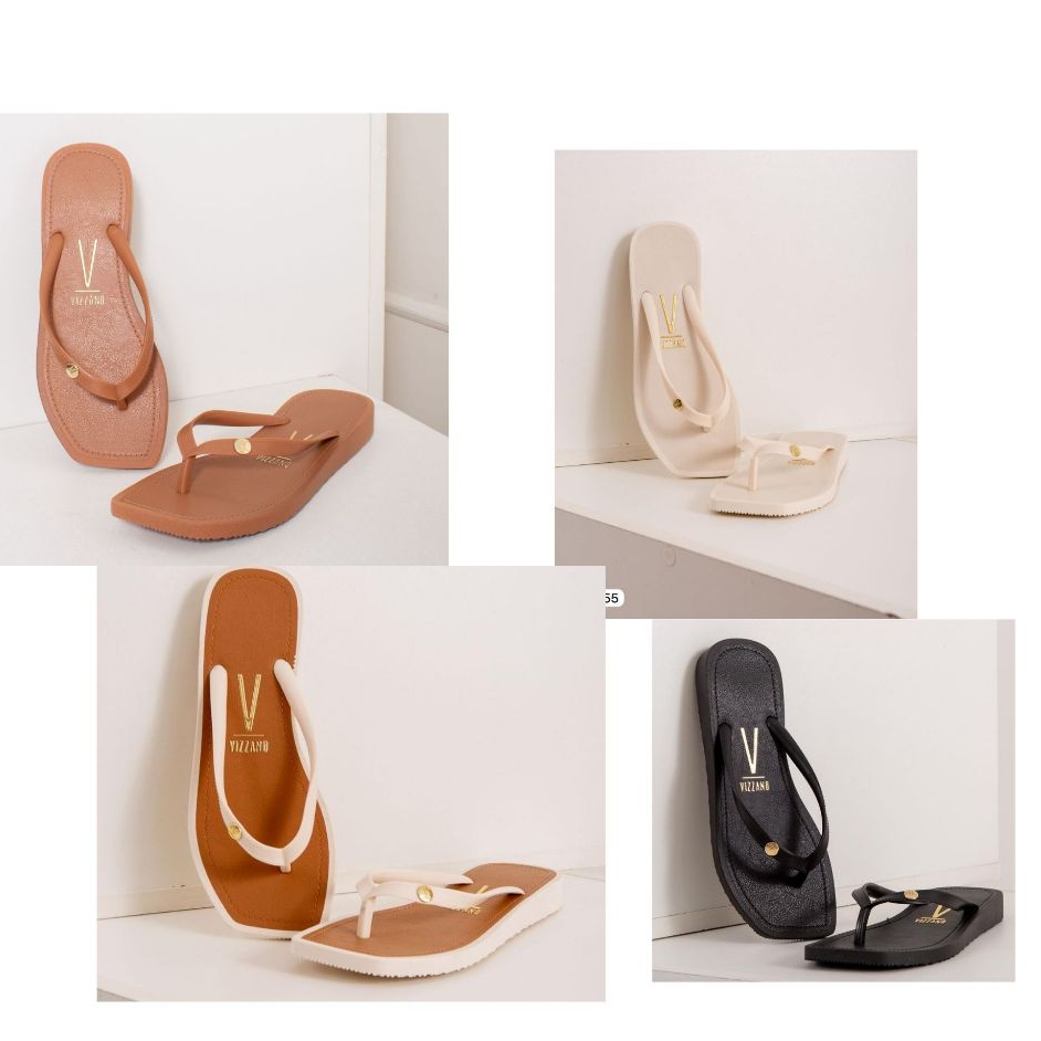 Chinelo Feminino Vizzano Square Tira Slim Bico Quadrado Tendência 1055 em Oferta na Shopee