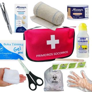 Kit Primeiros Socorros Essencial Carro Viagem Camping Trilha Portátil Médio