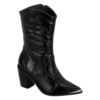 Bota Texana Feminina Vizzano Cano Médio Conforto Country - Conforto, Elegência, Estilo