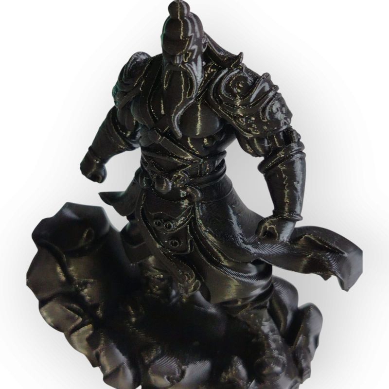 Estátua Guan Yu 3D Impressão 3D Deus da Guerra Chinês Escultura Decorativa Histórica Premium