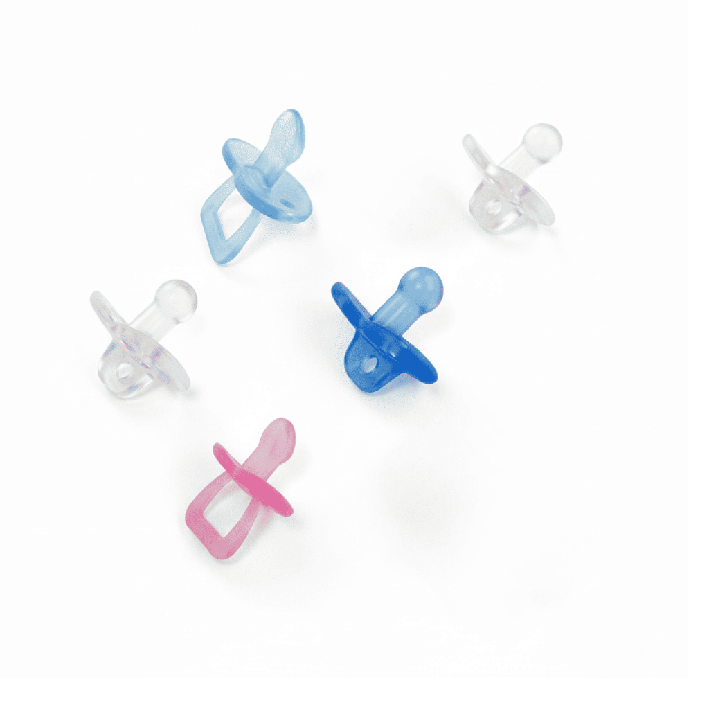 Chupeta Tetê – Alta Qualidade e Conforto 100% Silicone – Azul / Rosa / Cristal – Fase 2 (Acima de 6 Mese)