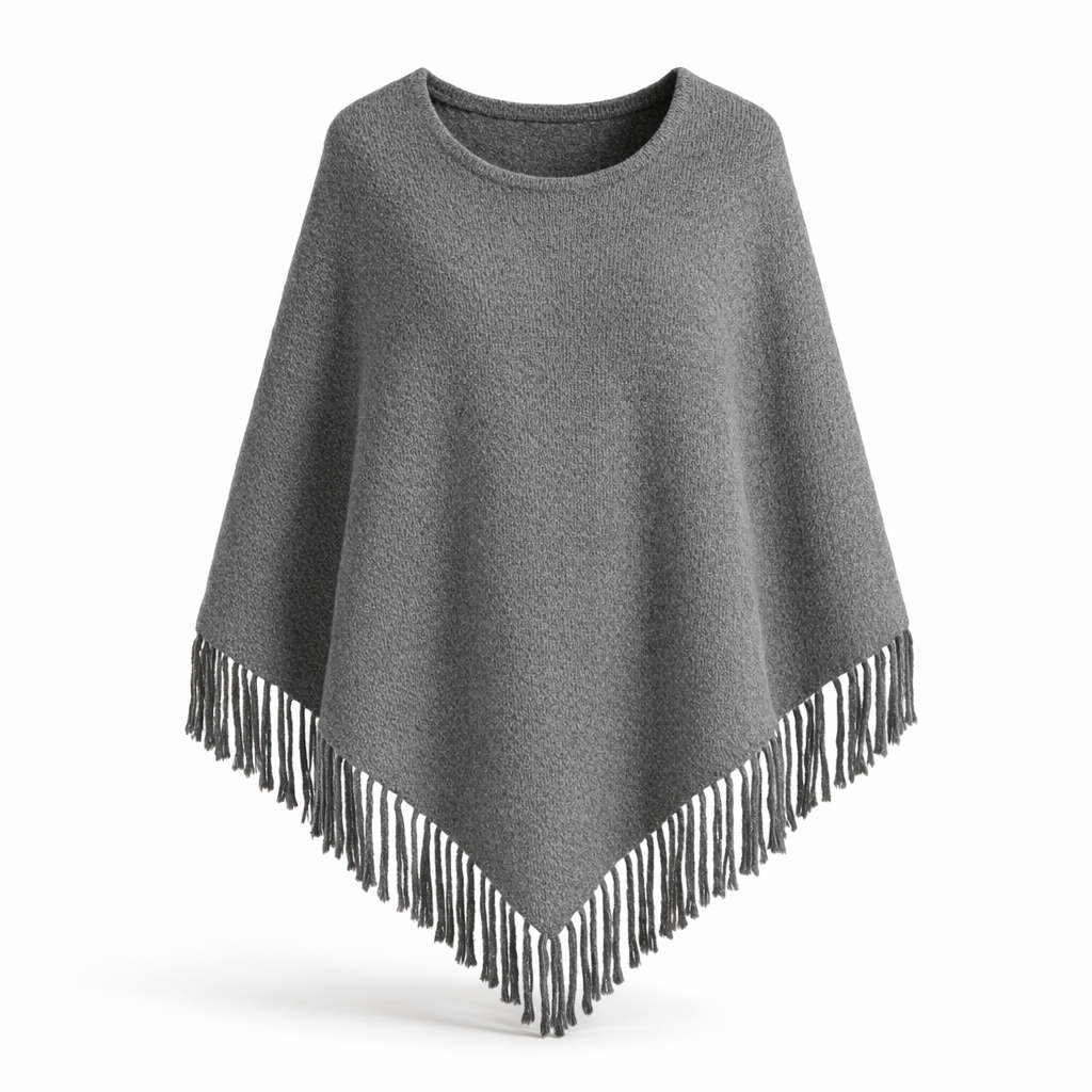 Ponche / Pelerine de Lã, Blusa Feminina , Tricô Adulto Tamanho G Para Mulheres, Poncho de lã Feminino Inverno S/touca