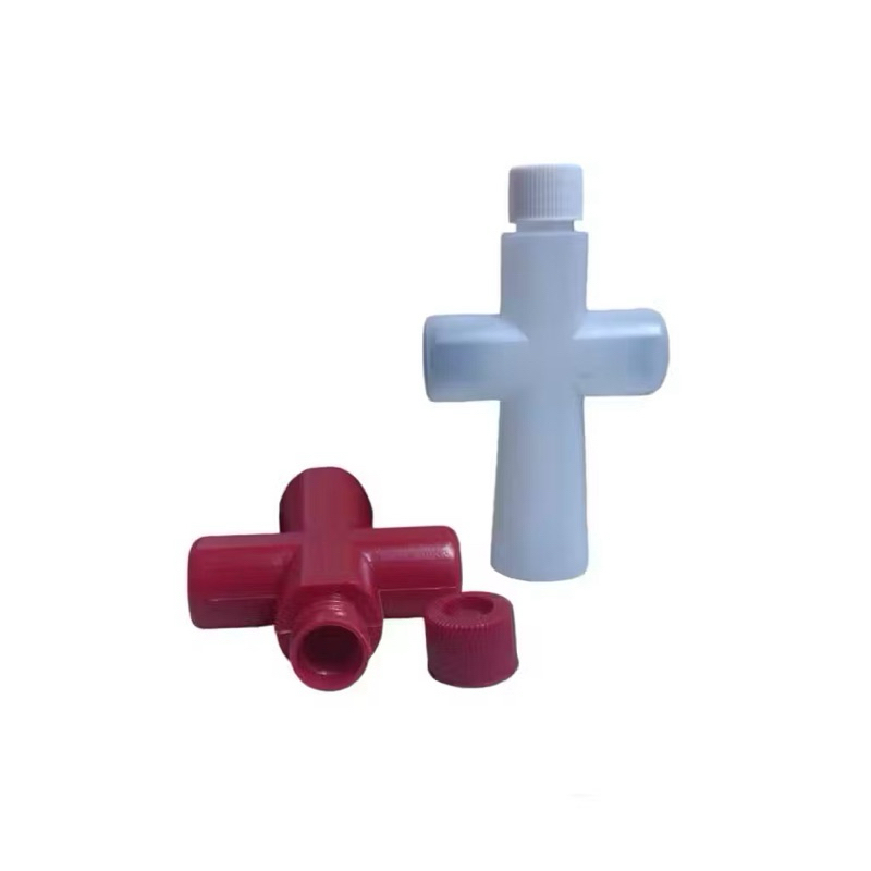 GARRAFA EM FORMATO DE CRUZ | 100ML CADA | TAM.: 13X8CM | SEMANA SANTA | CORES SORTIDAS | PÁSCOA | LEMBRANCINHAS | IGREJA