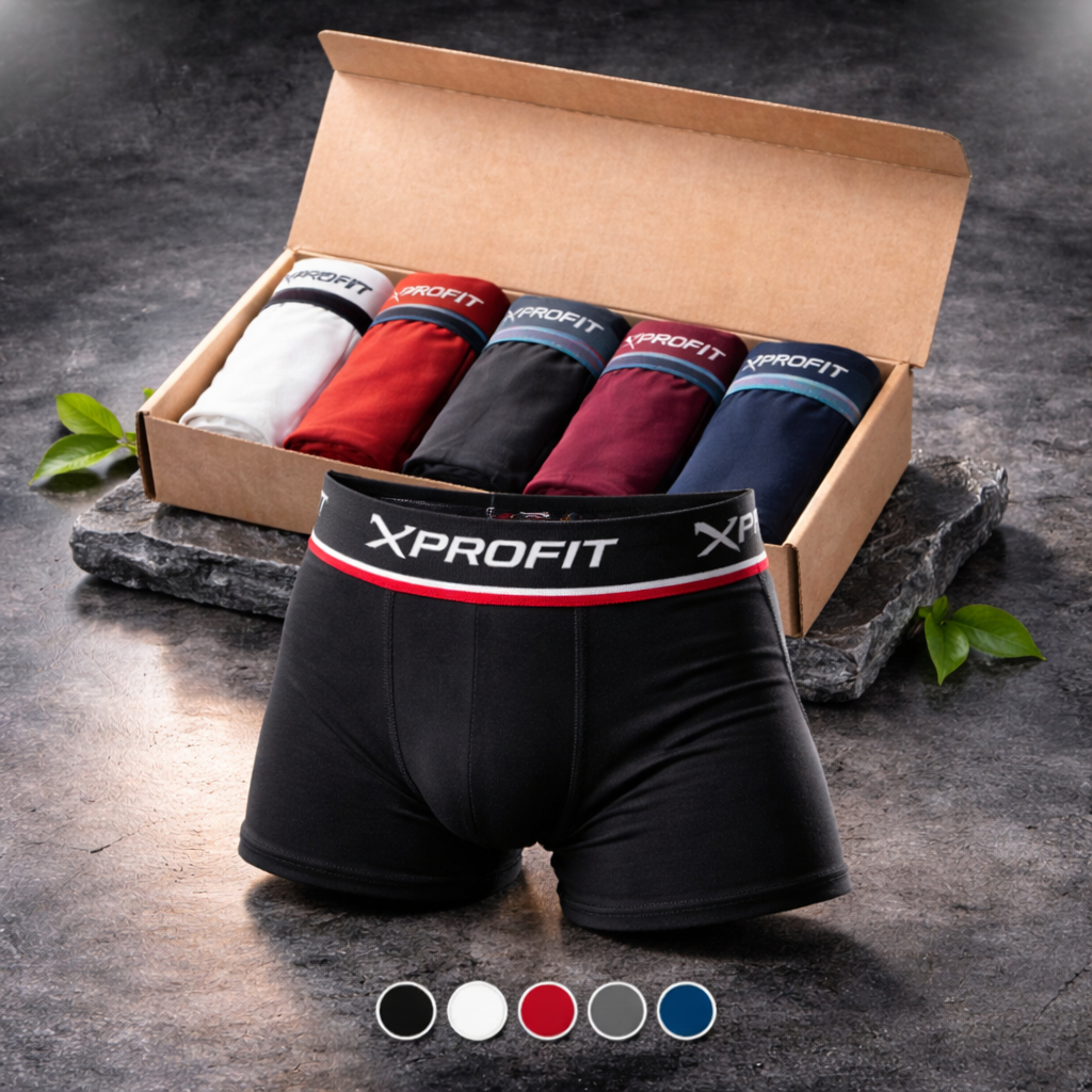 Kit 5 Cuecas Boxer de ALGODÃO Adulta Cueca Box