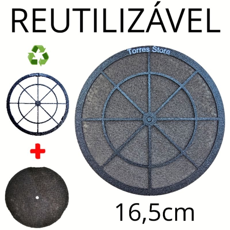 Imagem Filtro p/ Depurador Slim Suggar 16,5cm – Suporte Reutilizável + Refil Manta Polipropileno