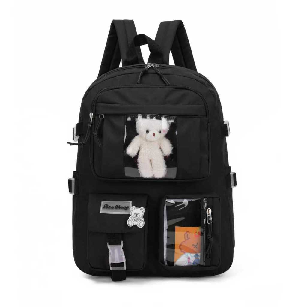 Mochila Escolar Feminina Fofa Estilo Coreano – Grande Capacidade, Ideal para Escola, Faculdade e Uso Diário em Oferta na Shopee