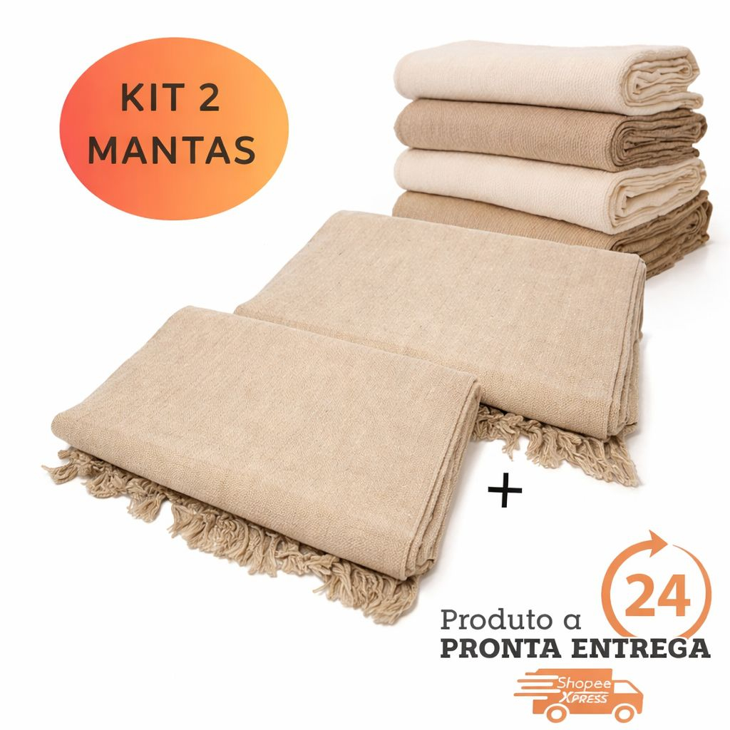 Kit 2 Manta Para Sofá/Cama Gigante Grande Decorativa Protetora 2.10x1.20 Luxo