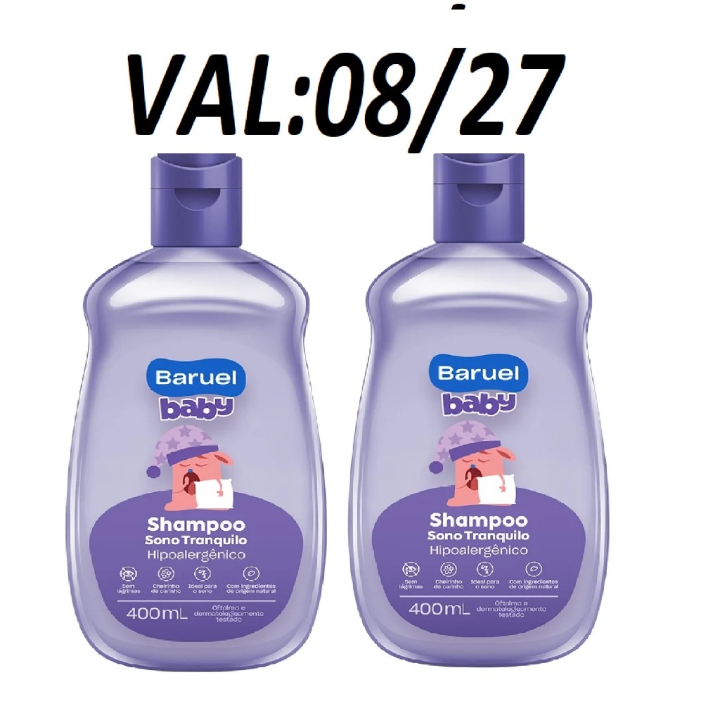 Shampoo Baruel Baby Sono Tranquilo  2un 400ml cada.