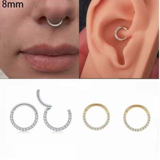 Kit 2 Piercing Argola Septo Com Zircônia Segmento Para Nariz Daith Helix Tragus em Oferta na Shopee