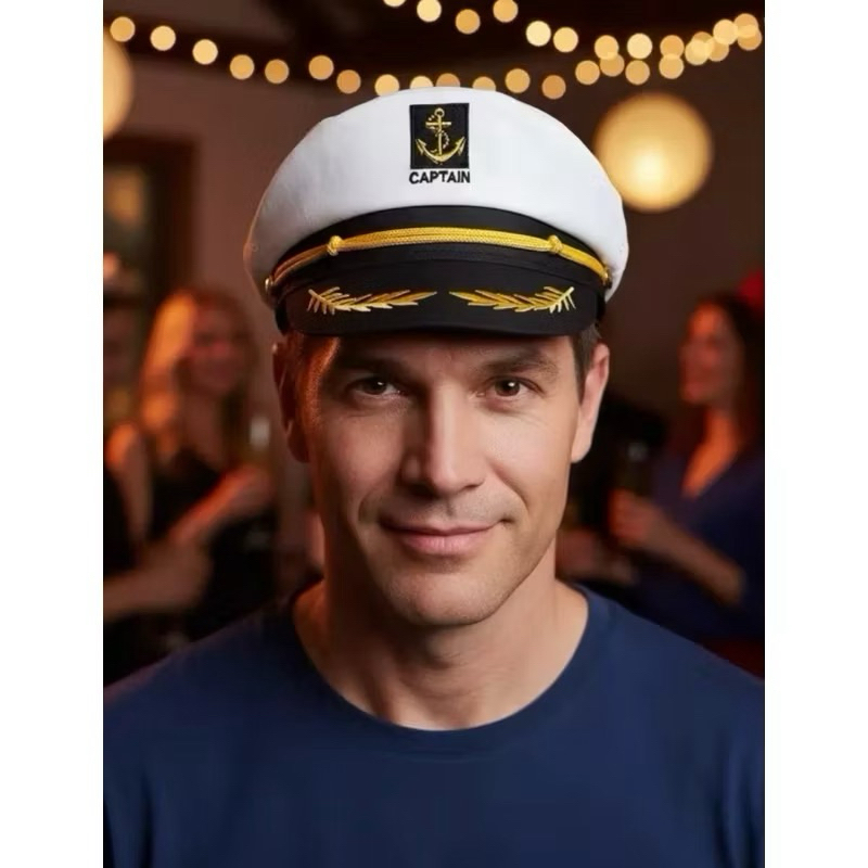 QUEPE CAPITÃO MARINHA | ABA BORDADA | ADULTO | FESTA FANTASIA | CHAPÉU MARINHEIRO | TEMAS | FILMES | PEÇAS | APRESENTAÇÃ