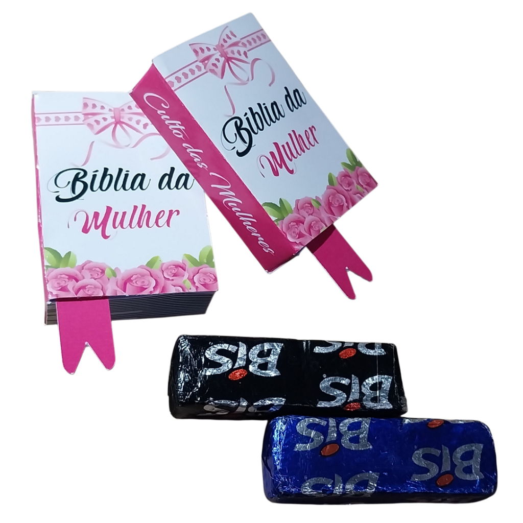 Kit Mini Bíblia Rosa 15, 30 ou 60 Un | Lembrancinha Cristã para Culto de Mulheres e Congresso -Cod. Bmlr — imagem 2 de 2
