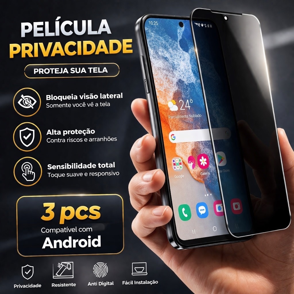 Kit 3 Película Privacidade Vidro temperado 3D Proteção Tela de Celular G15/G35/G55/G75/G06/G56/G86 em Oferta na Shopee