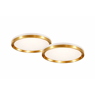 KIT 2 Plafon Luminária Led Sobrepor Class Dourado 30W 38cm Multicolor Bivolt em Oferta na Shopee