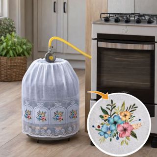 Linda Capa de Botijão Renda Estampado Renda em poliéster, proporcionando resistência e durabilidade. em Oferta na Shopee