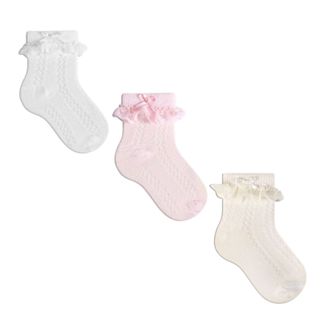 Combo 3 Meia Festa Bebê Menina Meia Festa Bebê Feminina em Oferta na Shopee