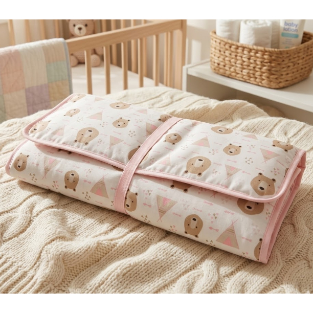 Trocador Portátil Bolsa Bebê Impermeável Acolchoado Várias Estampas