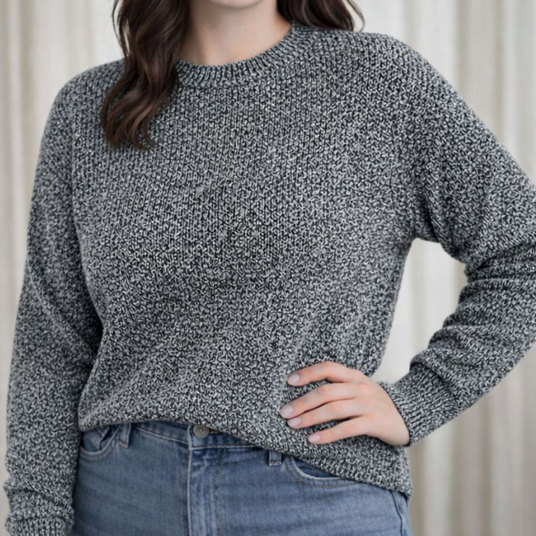 Blusa de Frio Feminina Tricot Ponto Fang Soltinha Estilosa Dia a Dia manga Longa Moda Outono Inverno em Oferta na Shopee