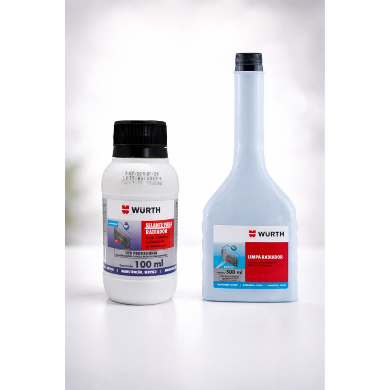 Kit Limpa Radiador 500ml + Selante Radiador 100ml Wurth