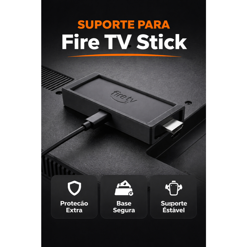 Suporte para Fire TV Stick - Base Protetora Compatível com Amazon Firestick - Encaixe Perfeito
