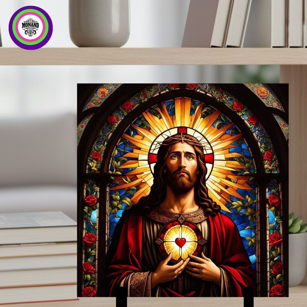 Azulejo Quadro Decorativos com Artes Católicas Sacras Jesus presente Páscoa