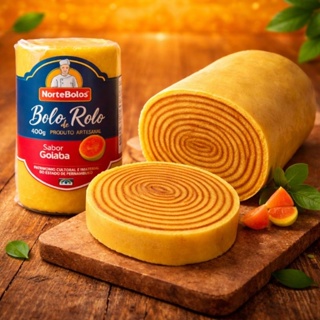 Bolo de Rolo Tradicional 400g Produzido em Pernambuco em Oferta na Shopee