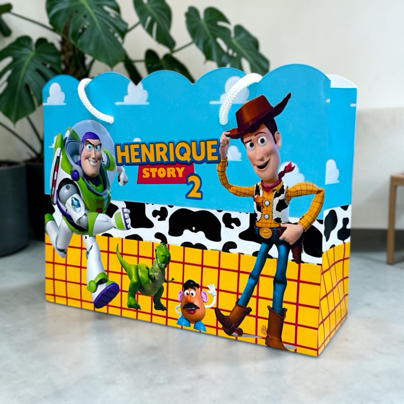 Sacolinha TOY STORY Personalizada / Bolsinha Lembrancinha Aniversário / PEGUE E MONTE