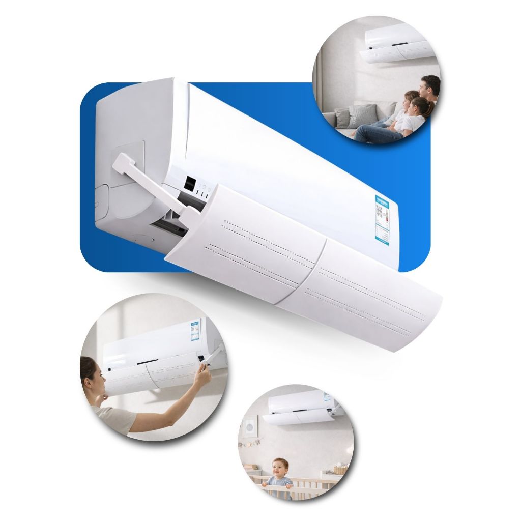 Defletor Ar Condicionado Split Tamanho E Ângulo Ajustável 63 a 103cm de 7000 a 30000 btu Desvia o Ar em Oferta na Shopee