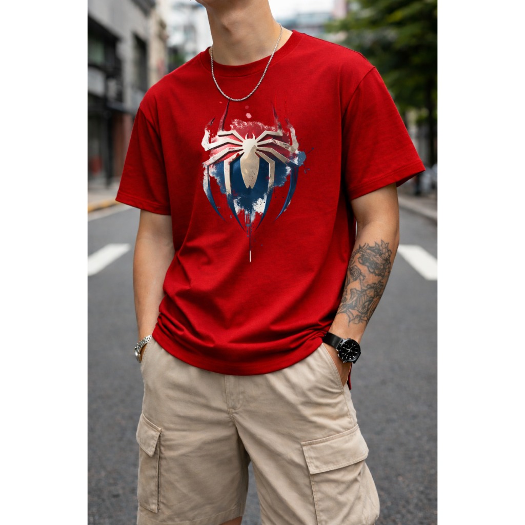 Camiseta 100% Algodão Premium Homem Aranha Spiderman