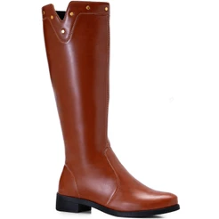 Bota Feminina Lumiss Montaria Cano Alto Salto Baixo Confortável Tachas Bico Redondo