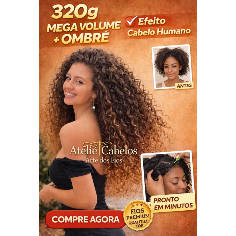 Crochet Braid Cacheado T30 Mel Orgânico Cabelo para Tranças Crochet Iluminado Volumoso Natural Leve Durável Premium