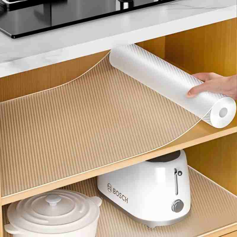 Forro Antiderrapante Para ArmáRio, Gaveta, Geladeira E Guarda Roupas- Transparente 0,6 * 3 Metros