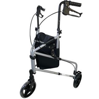 Andador 3 Rodas Idoso Adulto Geriátrico Apoio Ortopédico Apoio Dobrável Freios Bolsa 100kg Triciclo em Oferta na Shopee