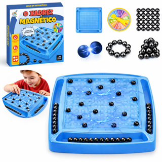 Jogo Xadrez Magnético Tabuleiro Estratégico Infantil com Esferas Jogo Educativo de Lógica em Oferta na Shopee