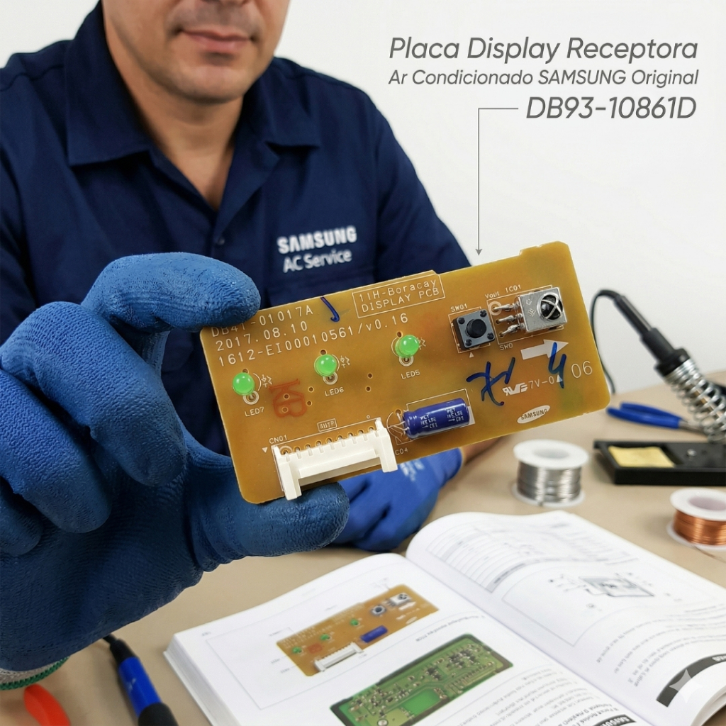 Placa Display Receptora Ar Condicionado SAMSUNG Original