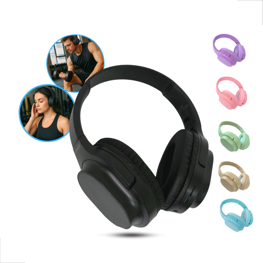 Fone de ouvido Bluetooth Headphone Sem Fio Wireless com Microfone Headset Gamer Infantil Academia