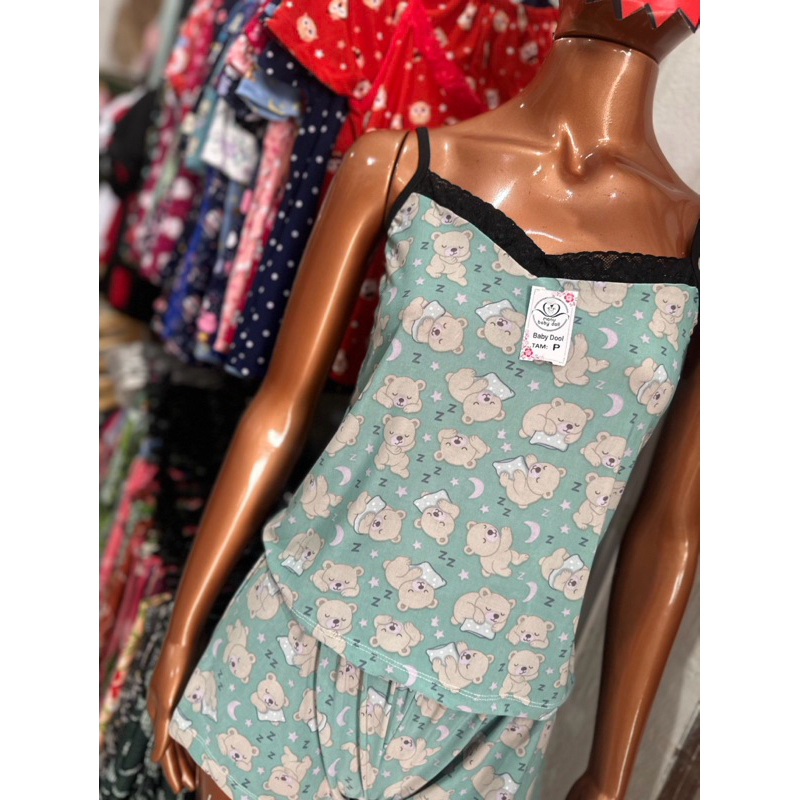 pijama feminino de Liganete combo 2 conjuntos ( malha fria ) com renda envio imediato