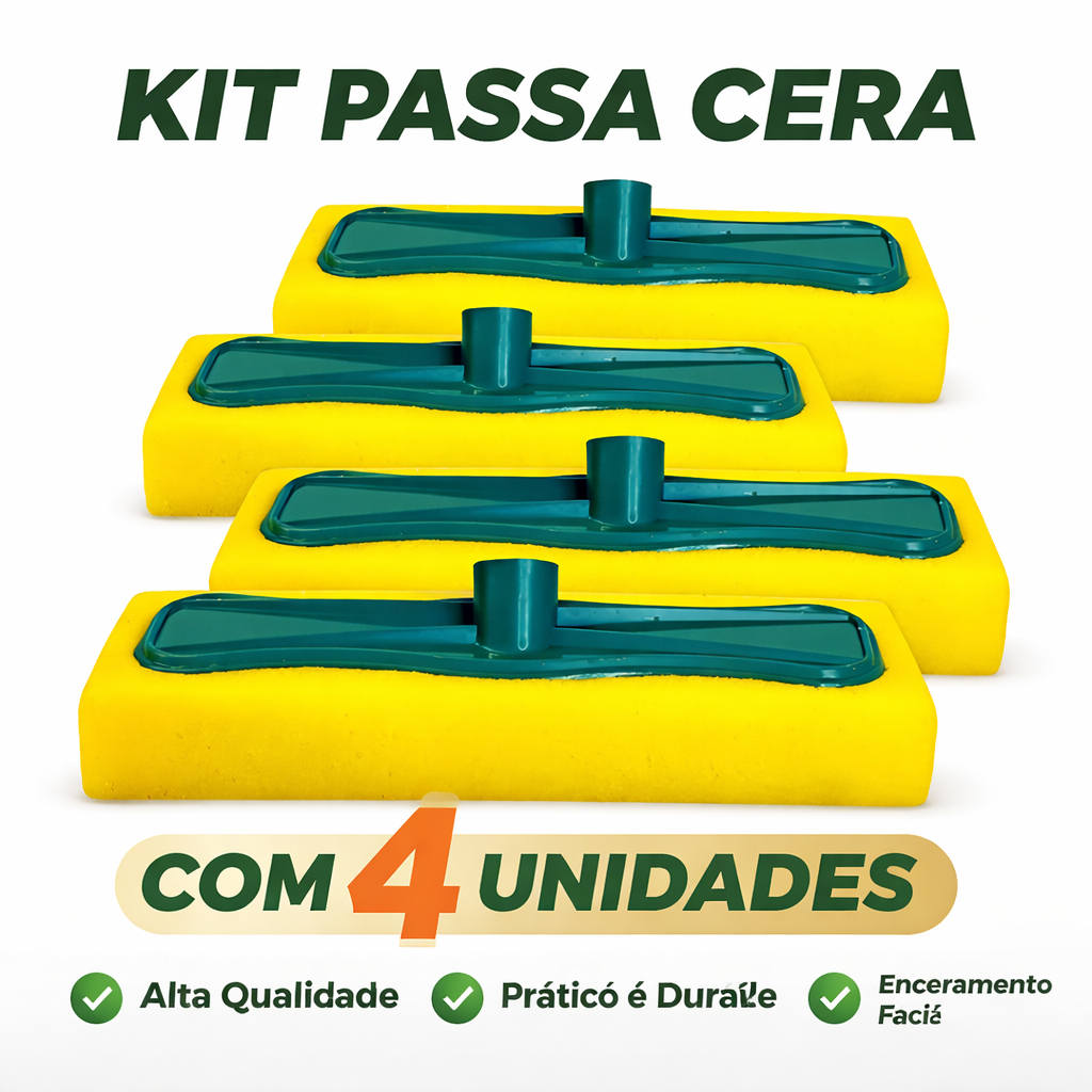 Kit 4 Esfregão Rodo Espuma Esponja Passa Cera Ultra Macia Limpeza De Blindex Placa Solar