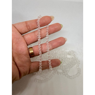 Fio de cristal 4MM - pedra cristal/ miçanga cristal em Oferta na Shopee