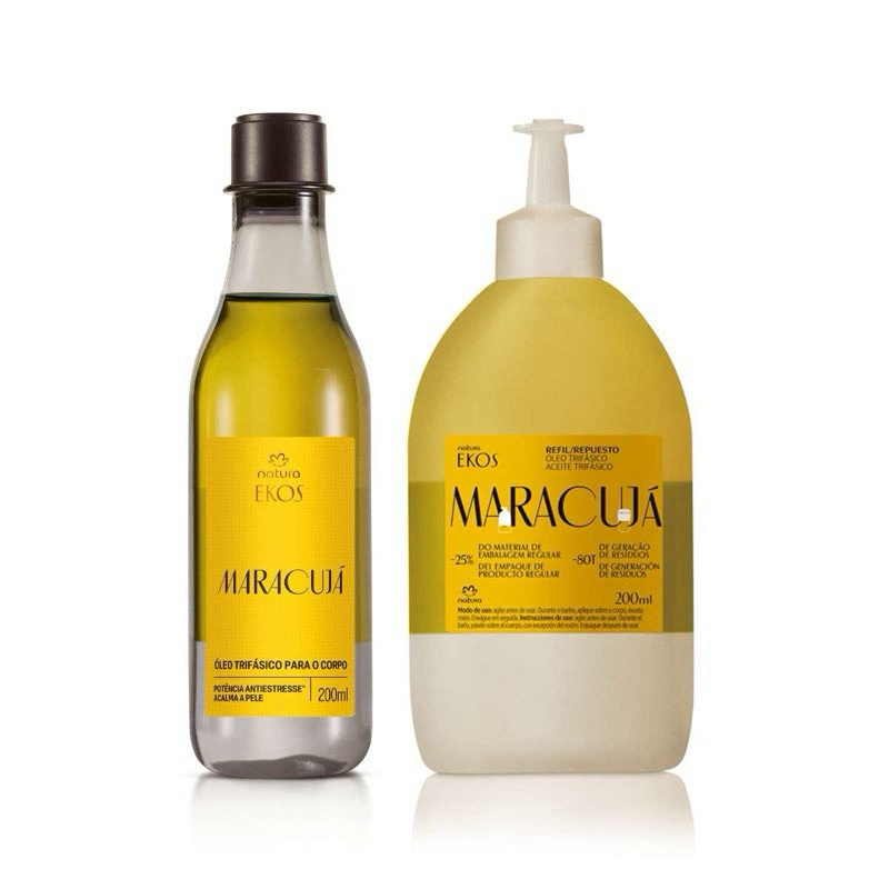 kit combo1 óleo trifásico desodorante corporal 200 ml  e 1 refil do óleo trifásico 200 ml.